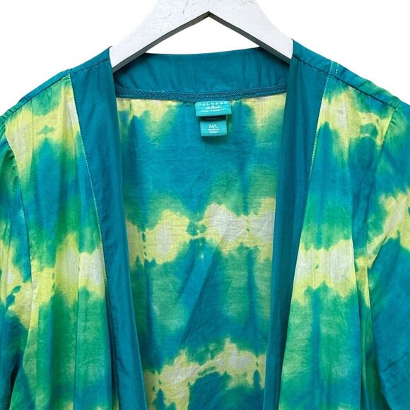 Calypso St. Barts x Target Kimono Swim Coverup M/L Silk Cotton Top No Belt - Picture 2 of 9